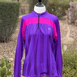 Vintage Novara Purple and Pink Long Sleeve Cycling Top